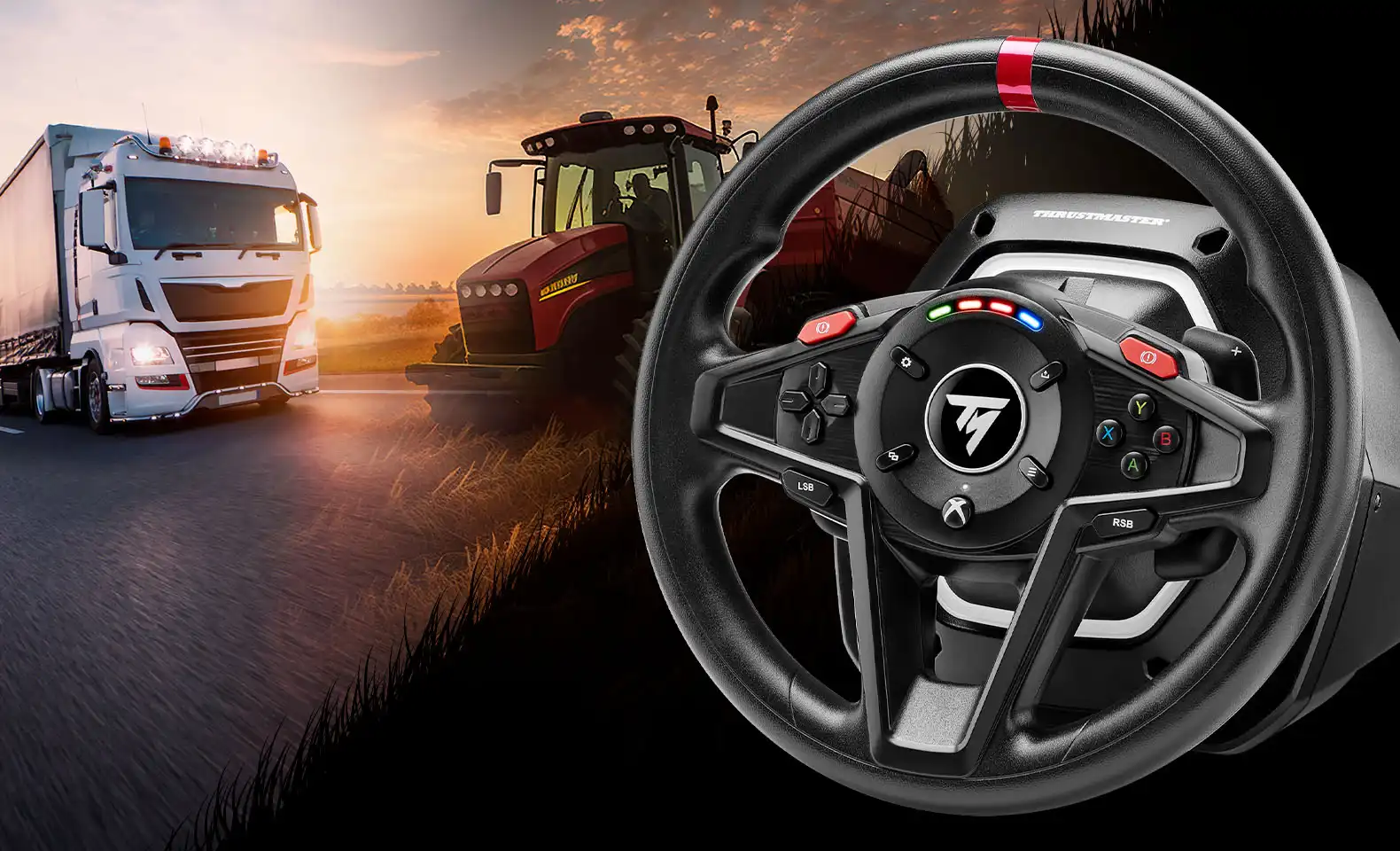 Volant de course de jeu Volant Farming Simulator avec port USB universel et  avec